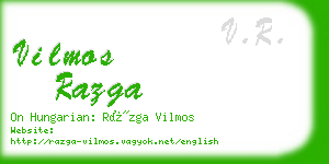 vilmos razga business card